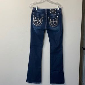 Miss Me boot cut jeans size 27. Dark wash